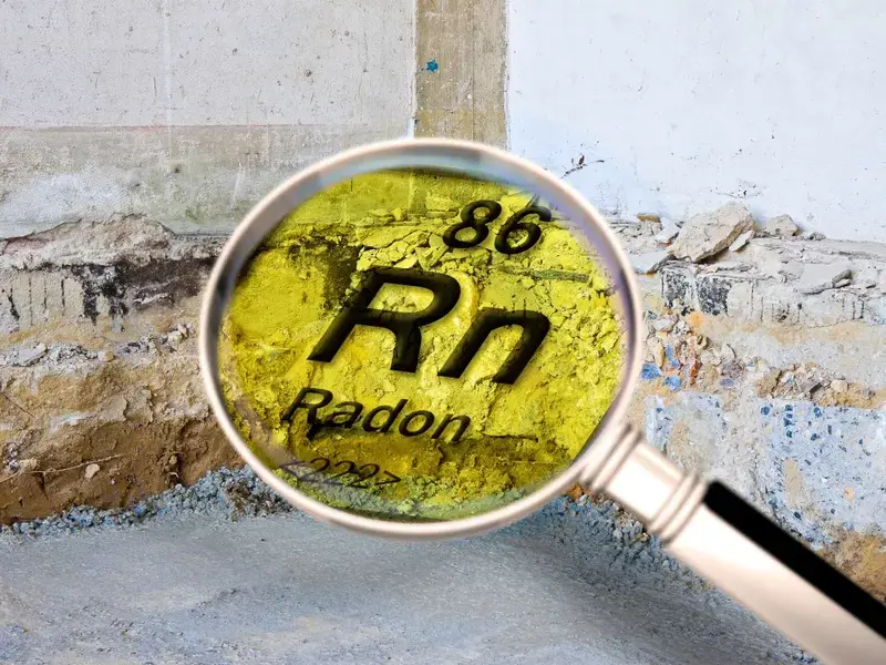 Symbolbild Radon im Erdreich unter dem Haus